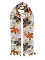 Women’s Polyester Scarf 50x180 cm Lightweight Printed Stole Wrinkle Free Soft Dupatta for Daily Wear