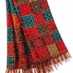 Multicolour Bandhani Print Dupatta with Fringe Ends, Traditional Indian Style Stole