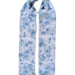 Fashage Women's Printed Cotton Blend Scarf with Tassels | Soft Lightweight Stole