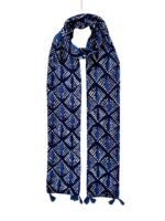 Fashage Women's Printed Cotton Blend Scarf with Tassels | Soft Lightweight Stole